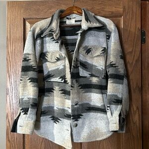 Western Print Shacket